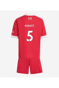 Liverpool Ibrahima Konate #5 Jalkapallovaatteet Lasten Kotipeliasu 2025-26 Lyhythihainen (+ Lyhyet housut)
